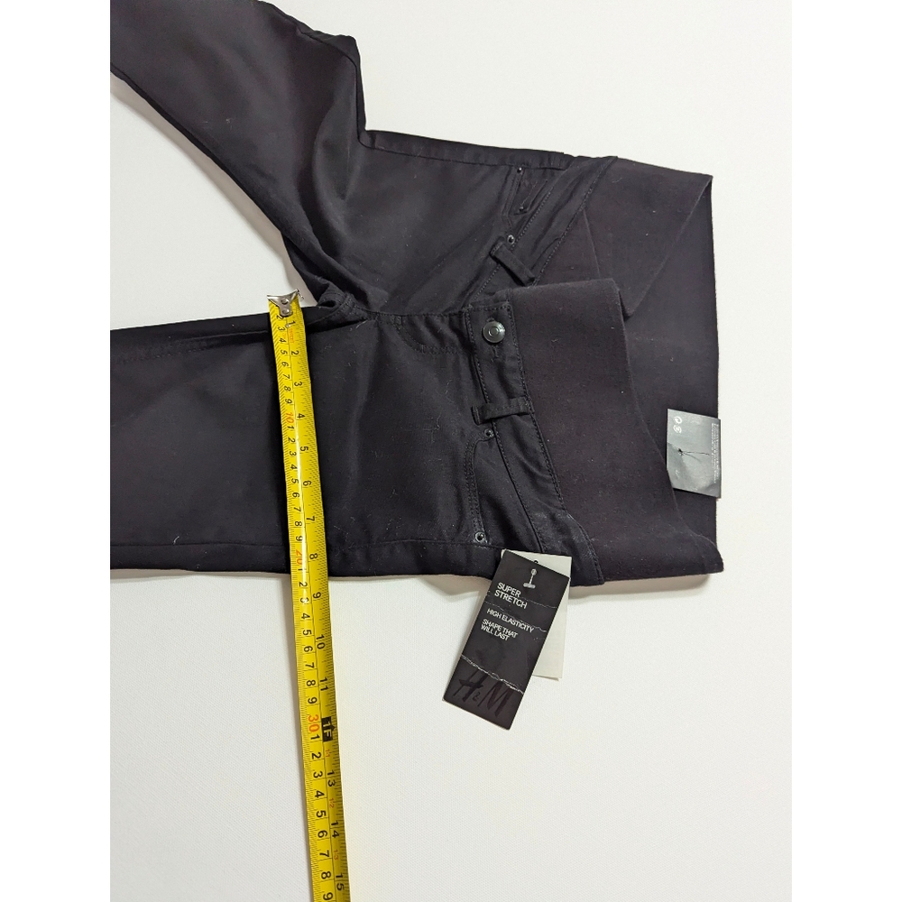H&M MAMA Super Stretch Black Slim Leg Maternity Pants Size 6 - Picture 11 of 15